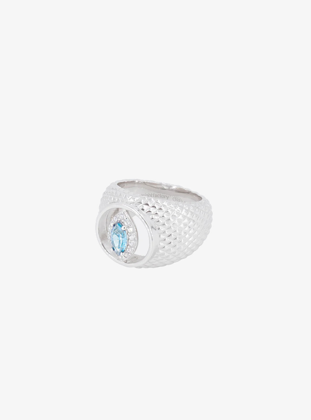 Cateye cut-out cocktail signet ring
