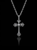 Clair-cross oxidised pendant necklace