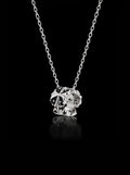 Maltese-cross quadruplets oxidised pendant necklace