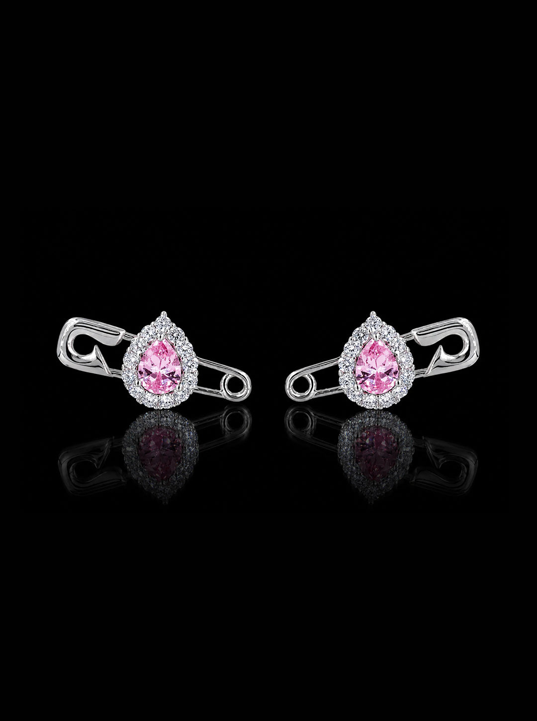 Cocktail safety-pin earrings