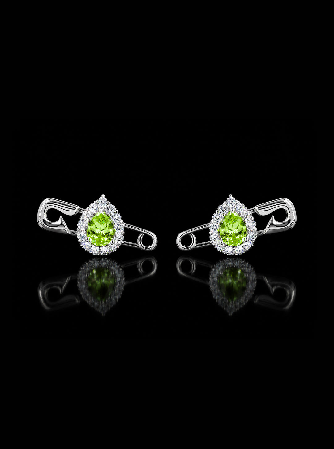 Cocktail safety-pin earrings