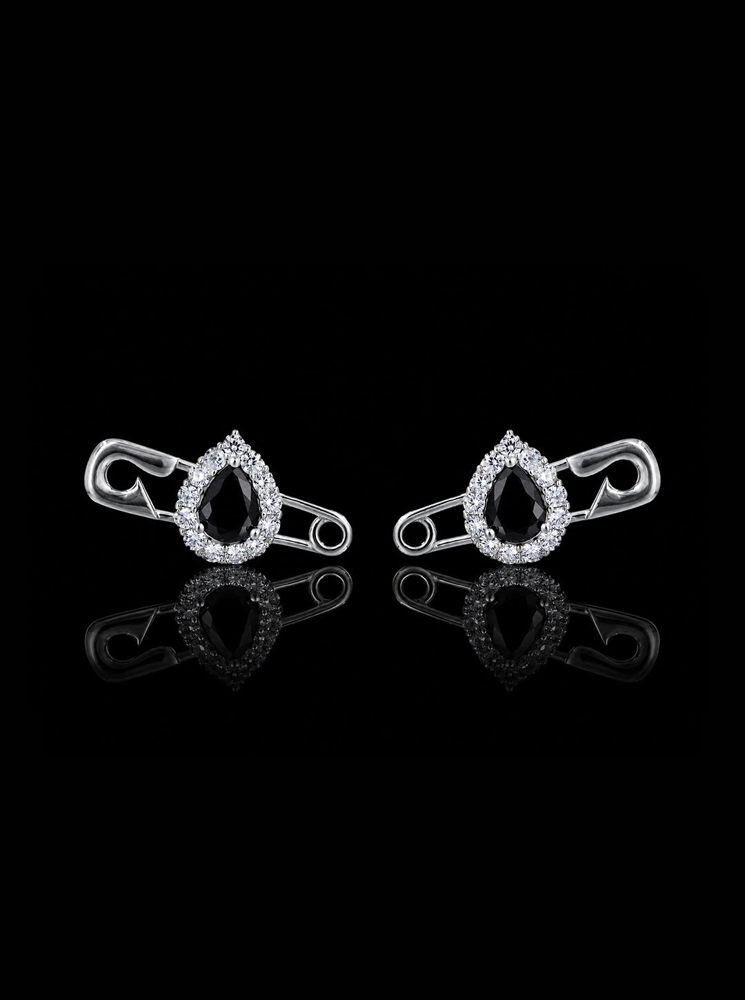 Cocktail safety-pin earrings