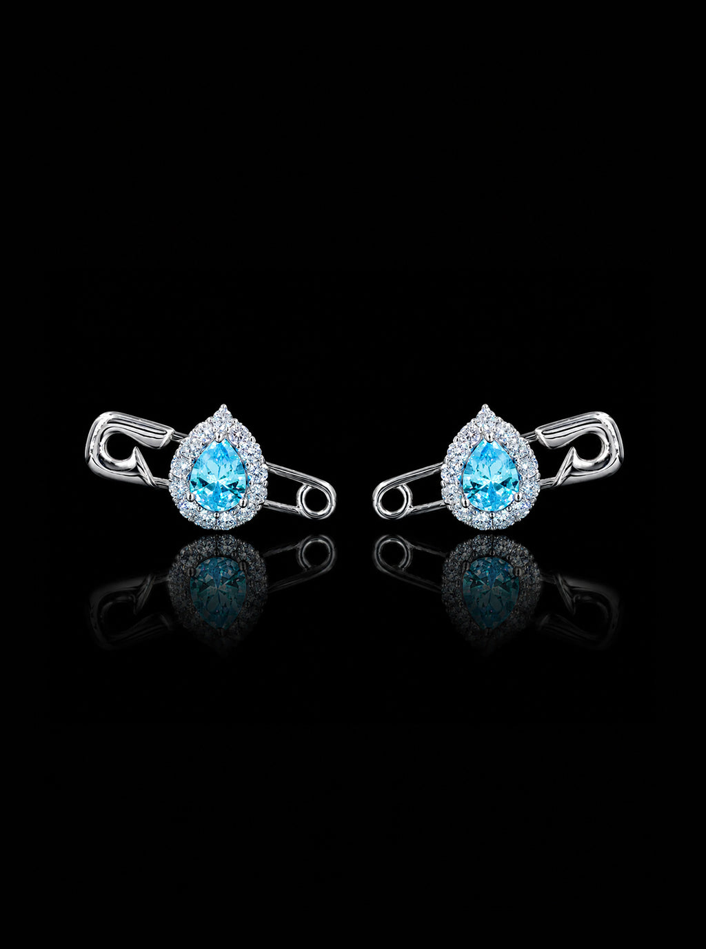 Cocktail safety-pin earrings