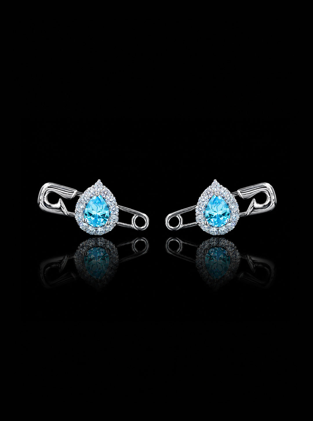 Cocktail safety-pin earrings