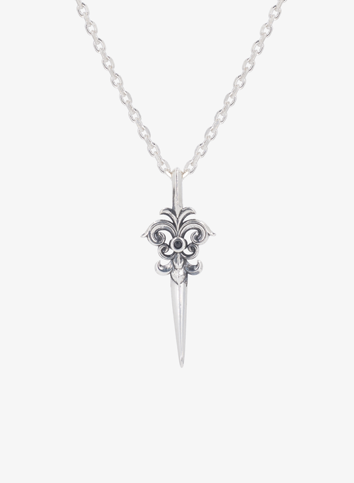 Sword oxidised pendant necklace