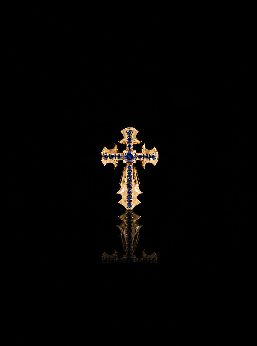 CRUCIS 十字18K金單隻耳環【訂製】