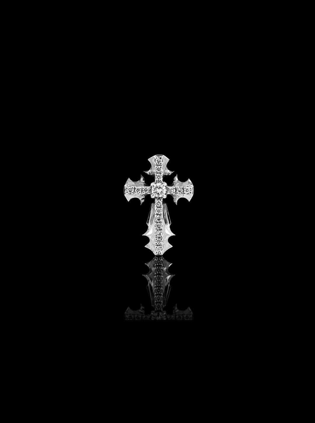 CRUCIS 十字18K金單隻耳環【訂製】