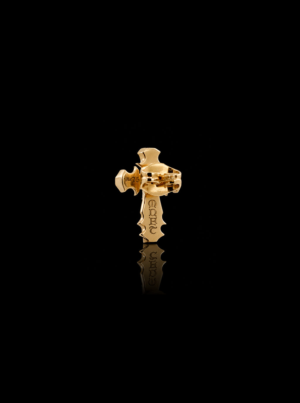 CRUCIS cross 18K gold single earring [Made-to-order]