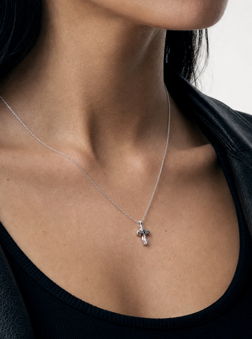 CRUCIS cross pendant necklace couple set [Mini*2]