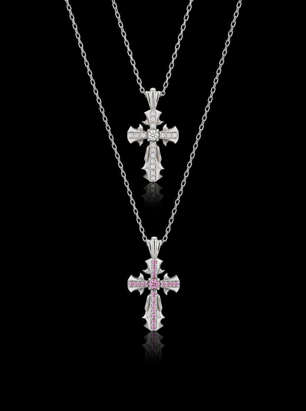 CRUCIS cross pendant necklace couple set [Mini*2]
