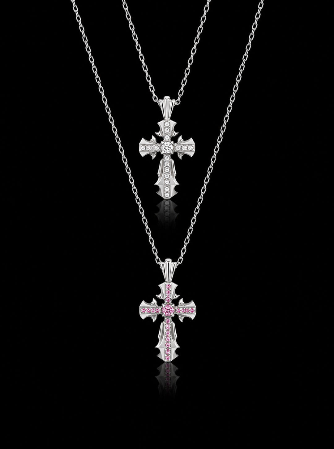 CRUCIS cross pendant necklace couple set [Mini*2]