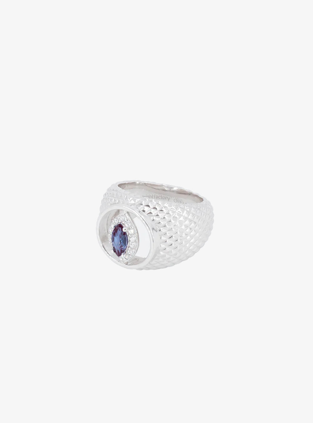 Cat-eye cutout Alexandrite cocktail signet ring
