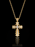 Crucis core 18K gold pendant necklace, Diamond [Made-to-order]