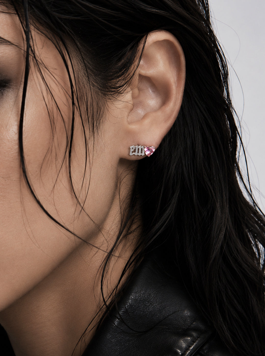 "EMO" heart earrings