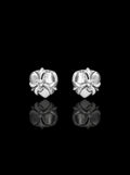 Petals on heart earrings