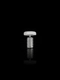 Hex-bolt lab-grown diamond earring