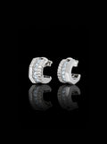 Hexnut and gear earrings (Sky-blue)