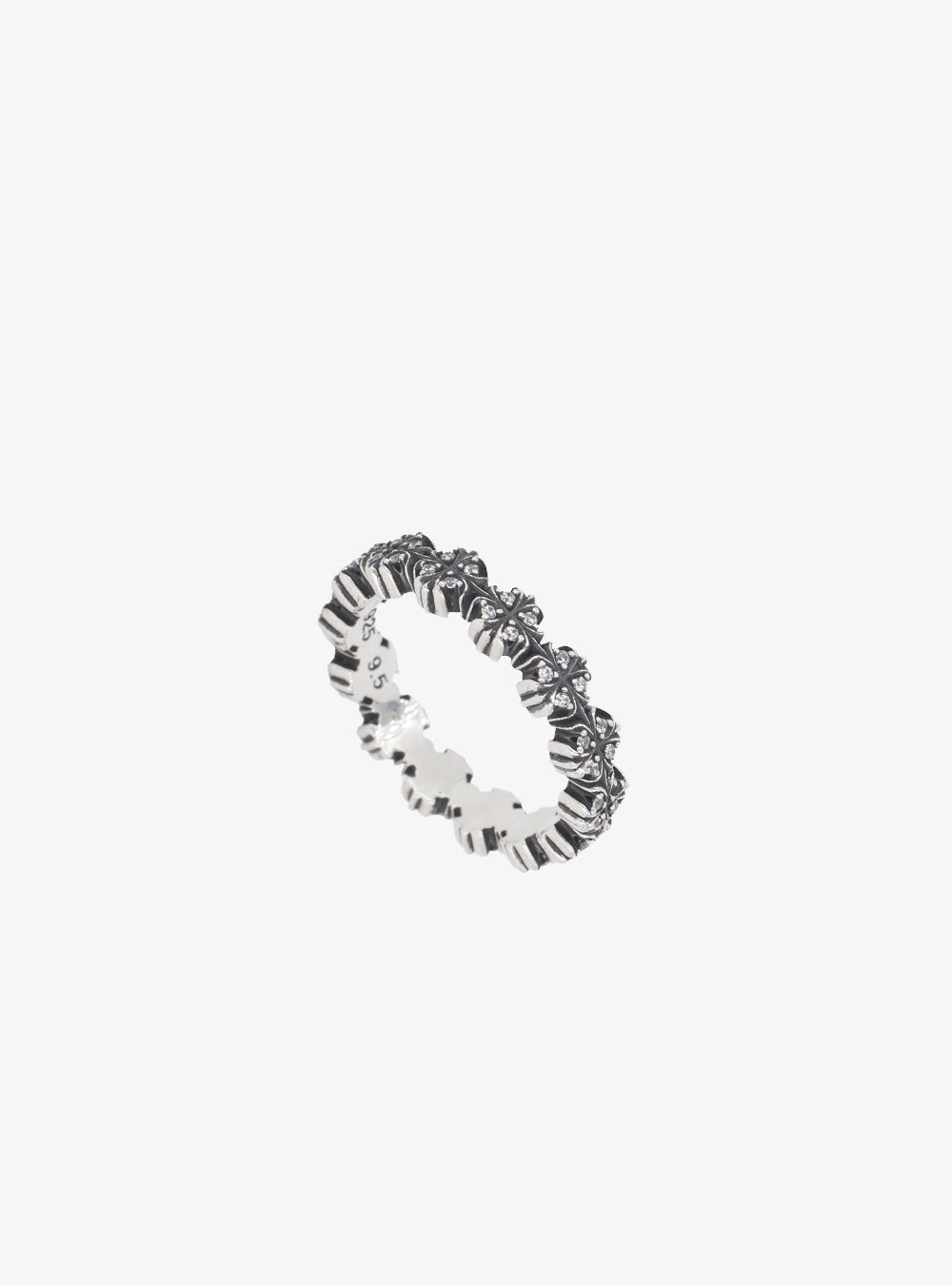 Maltese cross quadruplets classic ring (Oxidised)