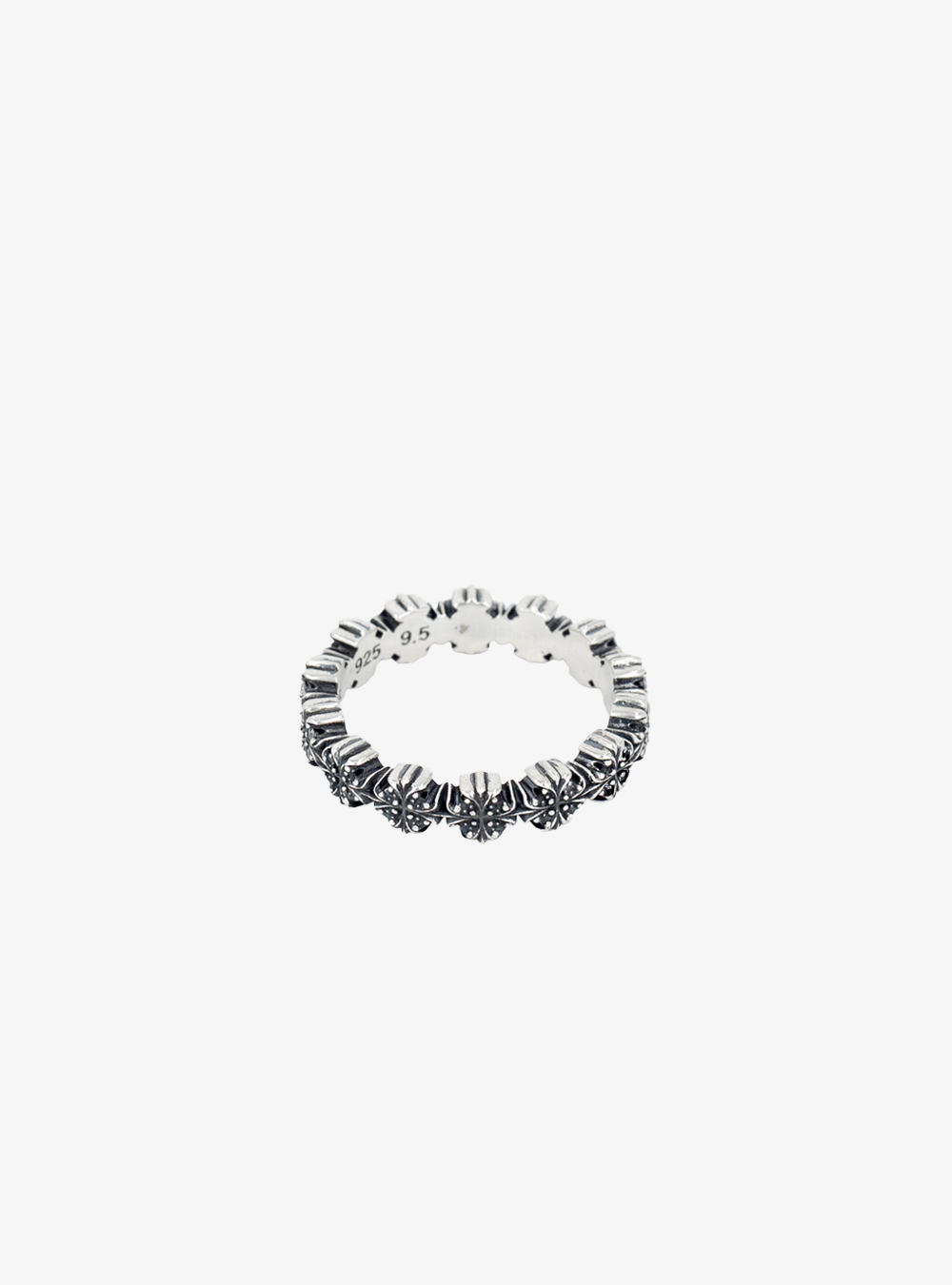 Maltese cross quadruplets classic ring (Oxidised)