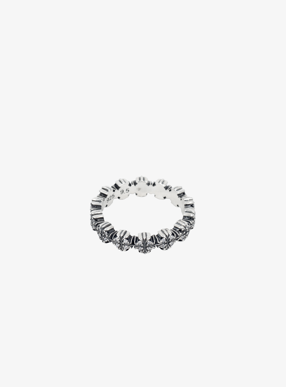 Maltese cross quadruplets classic ring (Oxidised)