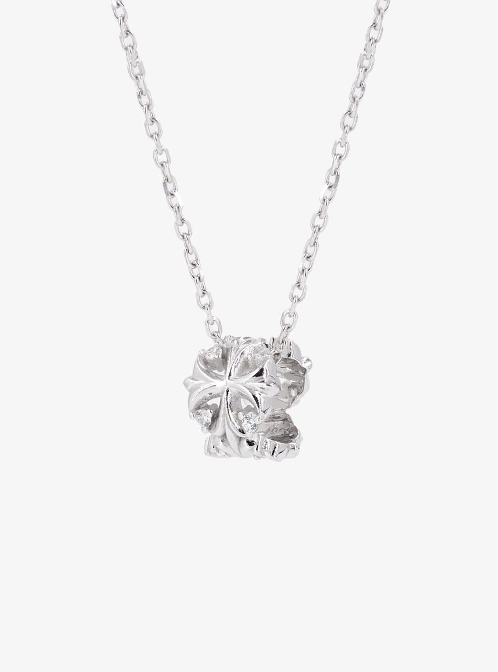 Maltese-cross quadruplets pendant necklace
