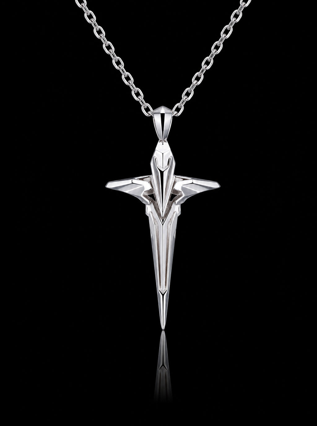 Mechanic cross pendant necklace