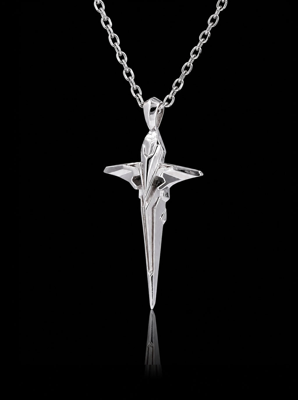Mechanic cross pendant necklace