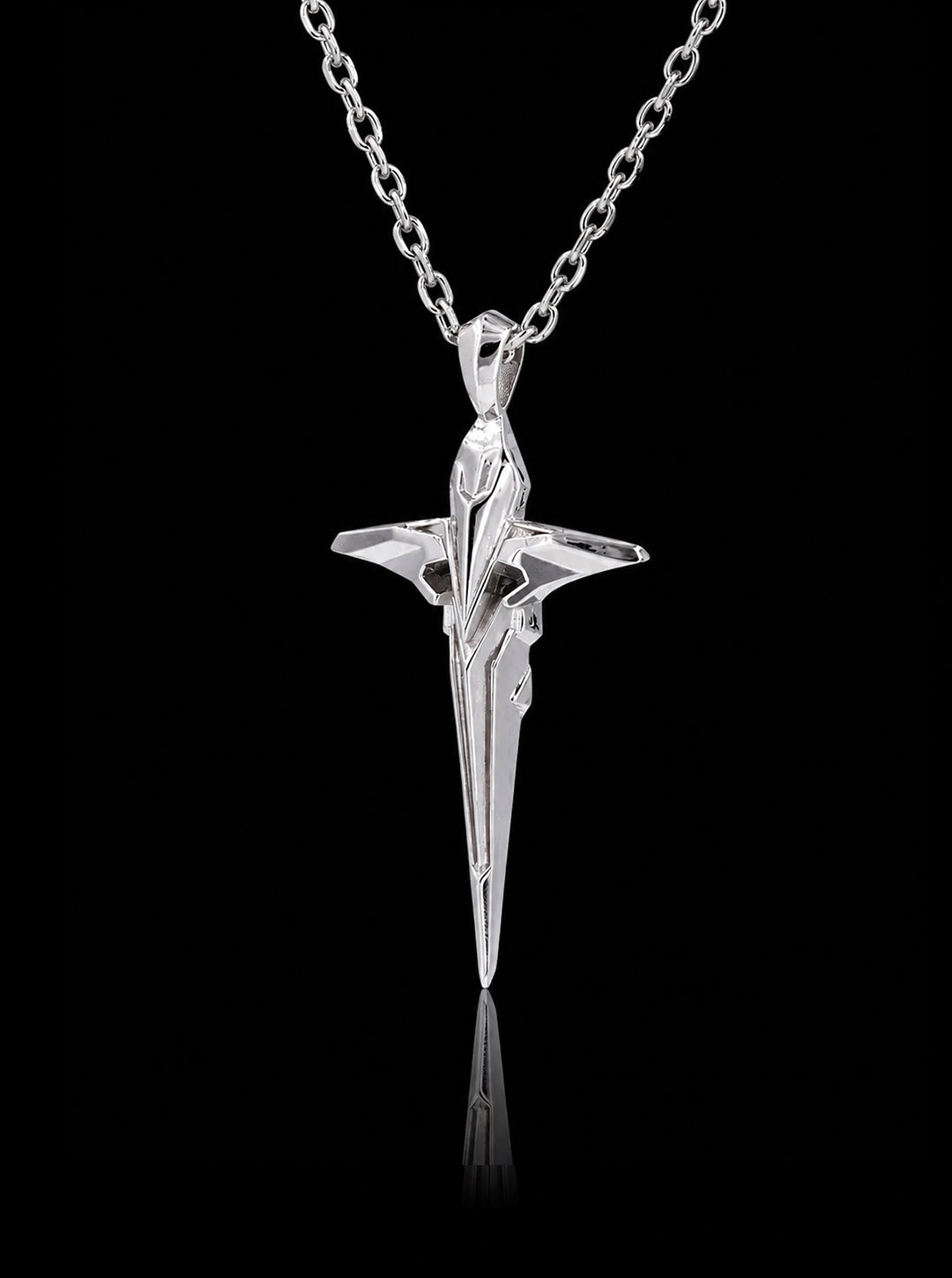 Mechanic cross pendant necklace