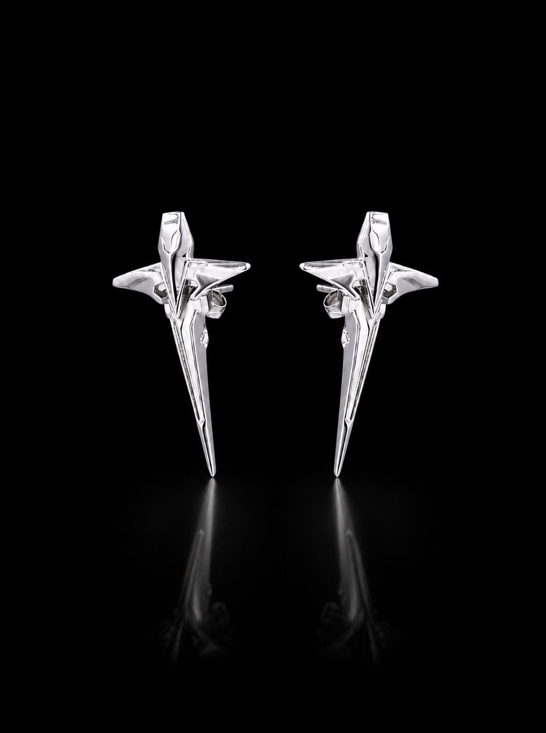 Mechanic cross earrings