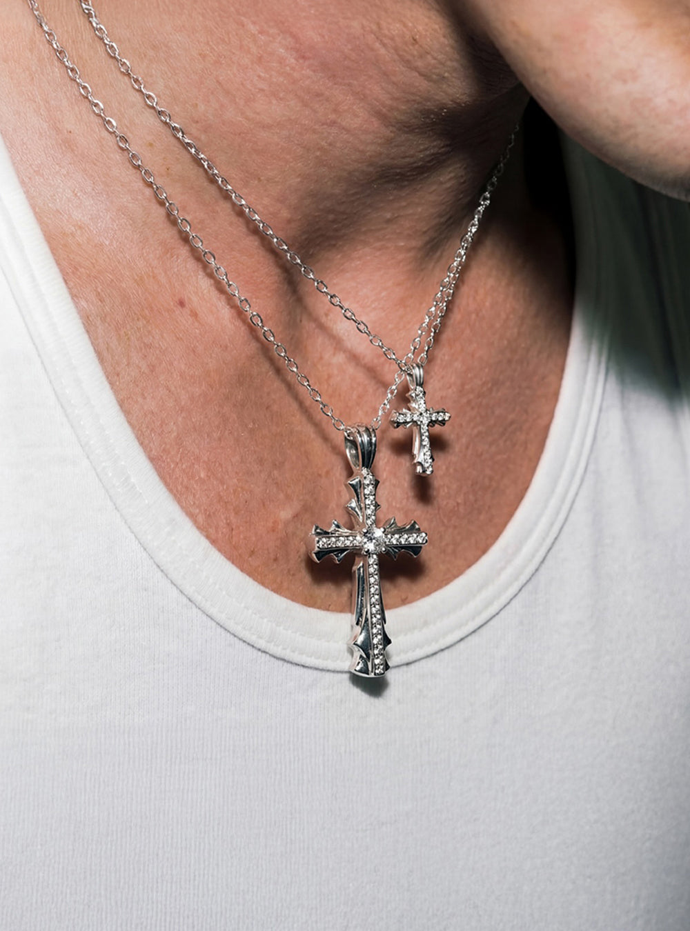 CRUCIS mini cross pendant necklace