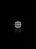 Clover cross stud oxidised single earring