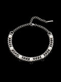 Pearls on curb-chain choker necklace