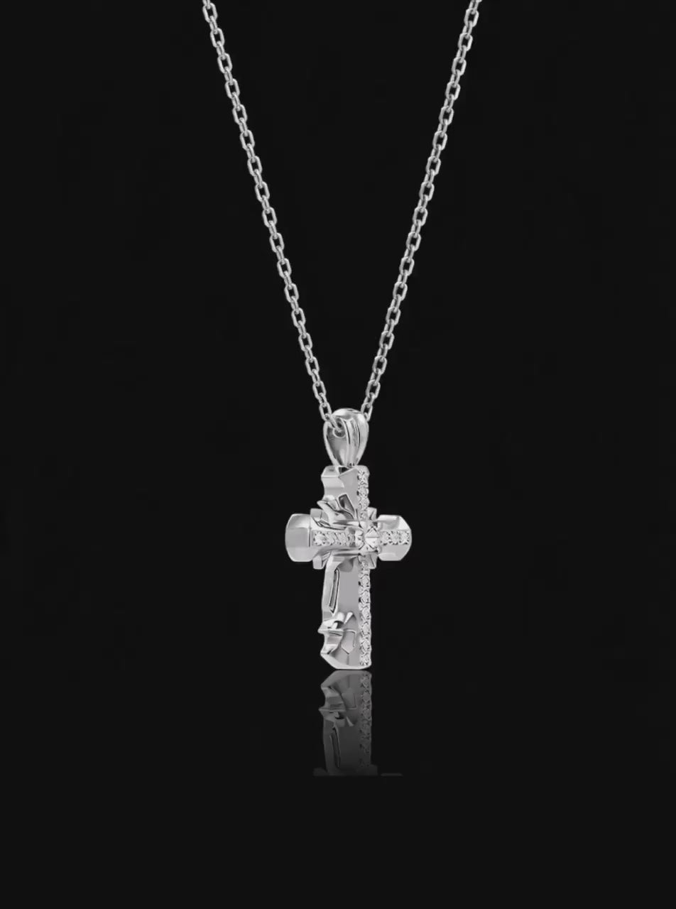CRUCIS cross pendant necklace couple set [Mini*2]