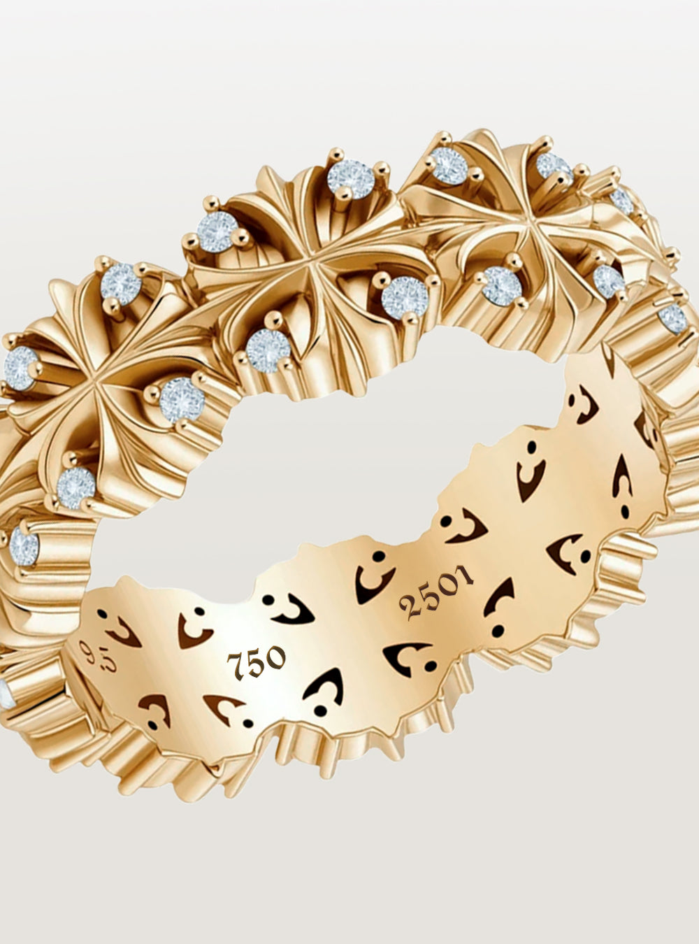 Maltese-cross quadruplets 18K gold ring, Diamonds [Made-to-order]