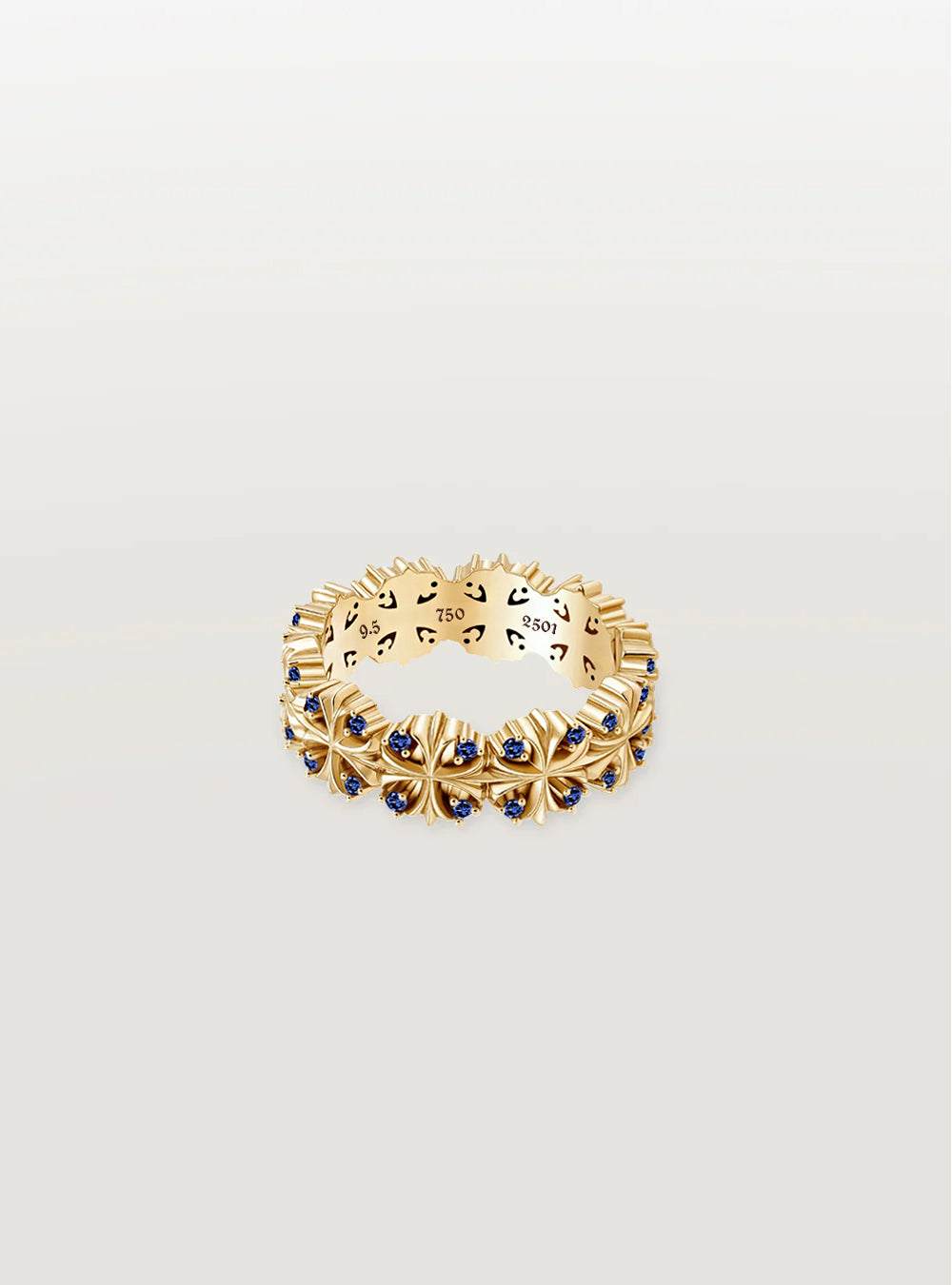 Maltese-cross quadruplets 18K gold ring, Sapphire [Made-to-order]