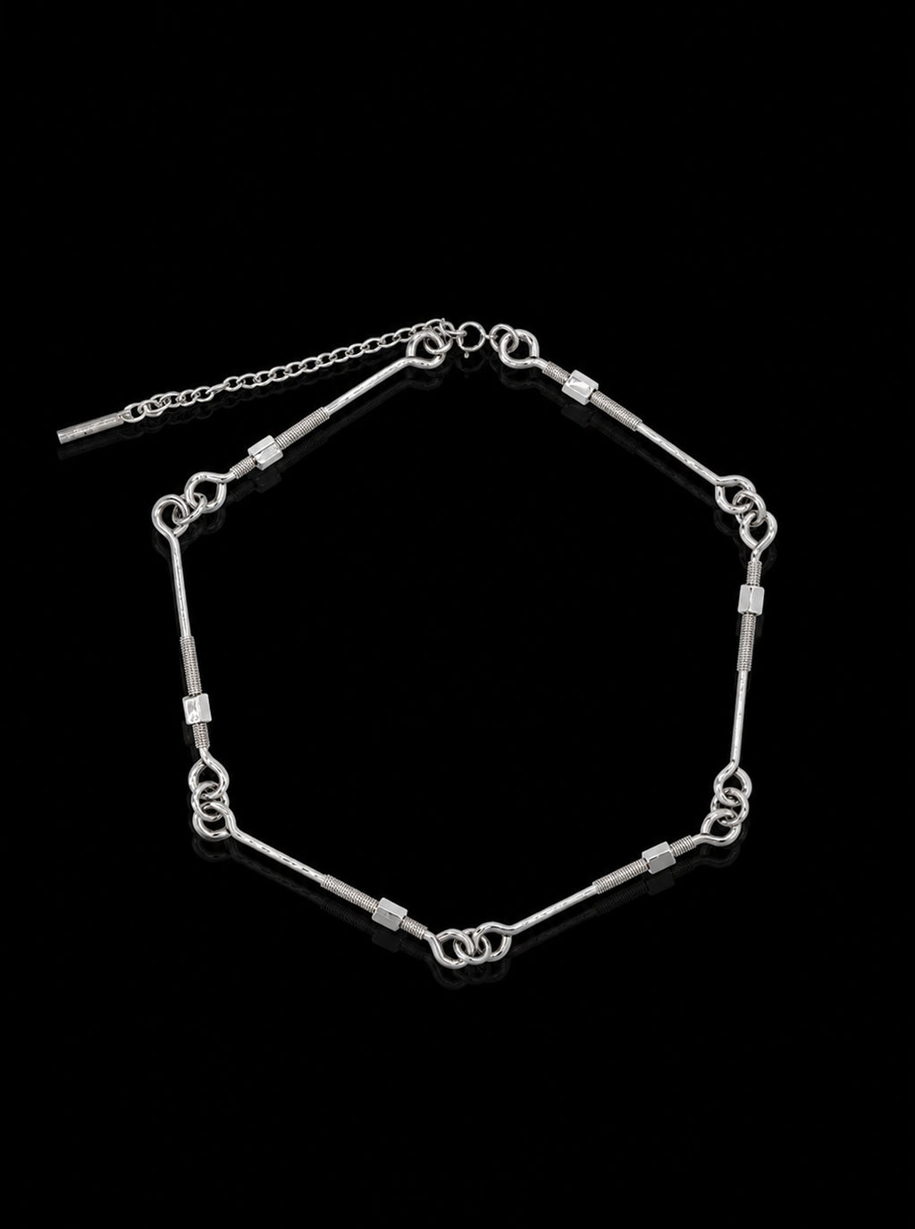 Screw-bolts bar necklace