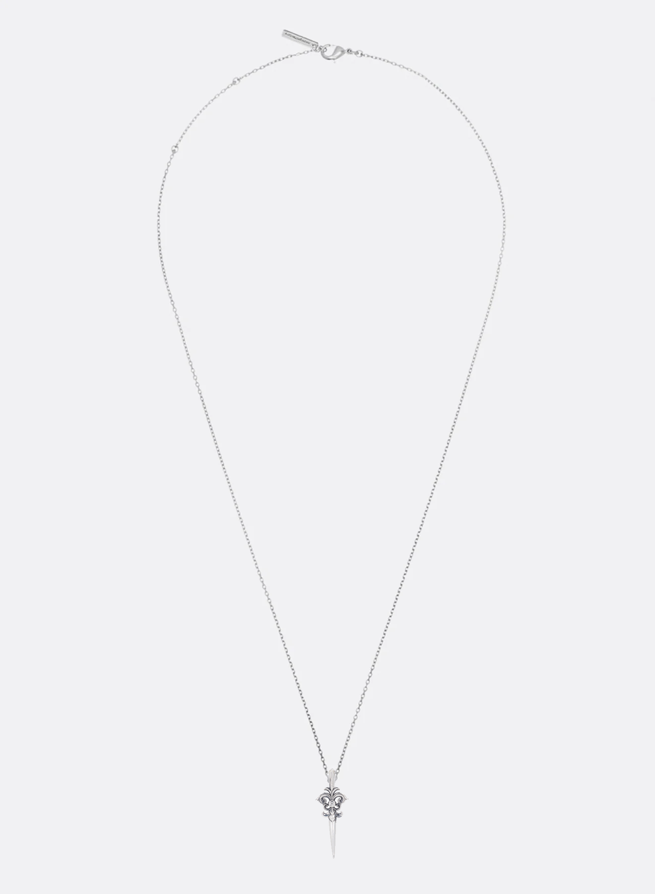 Sword oxidised pendant necklace