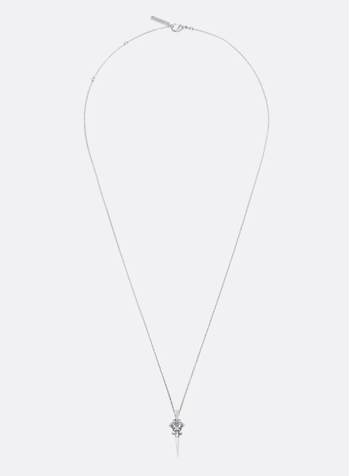 Sword oxidised pendant necklace