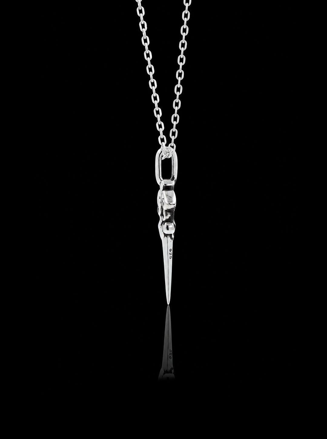 Sword oxidised pendant necklace