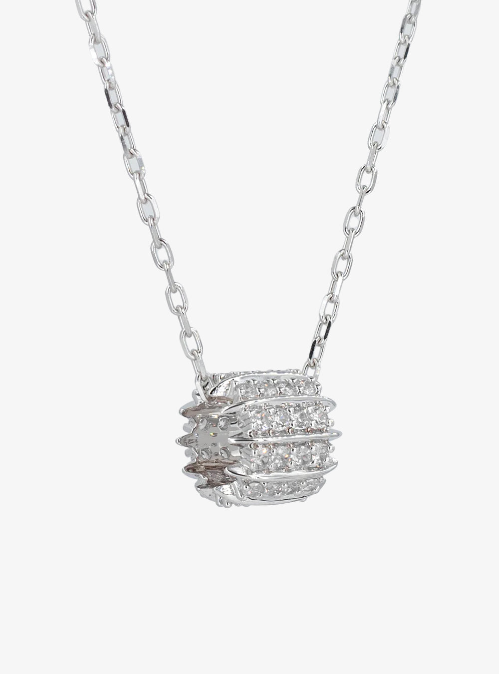 Talon eternity pendant necklace (White)