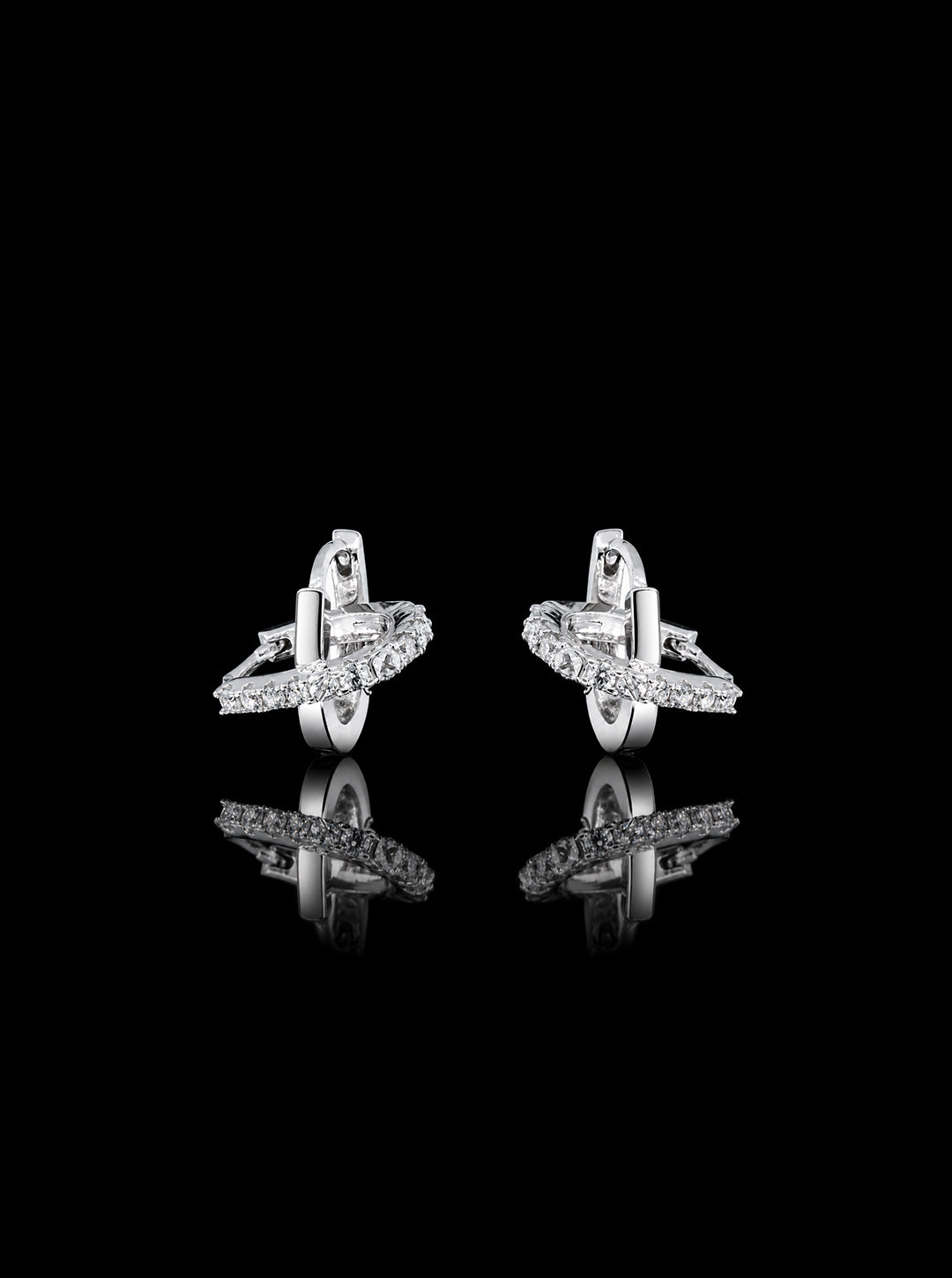 Dual-hoops tangled two-way earrings