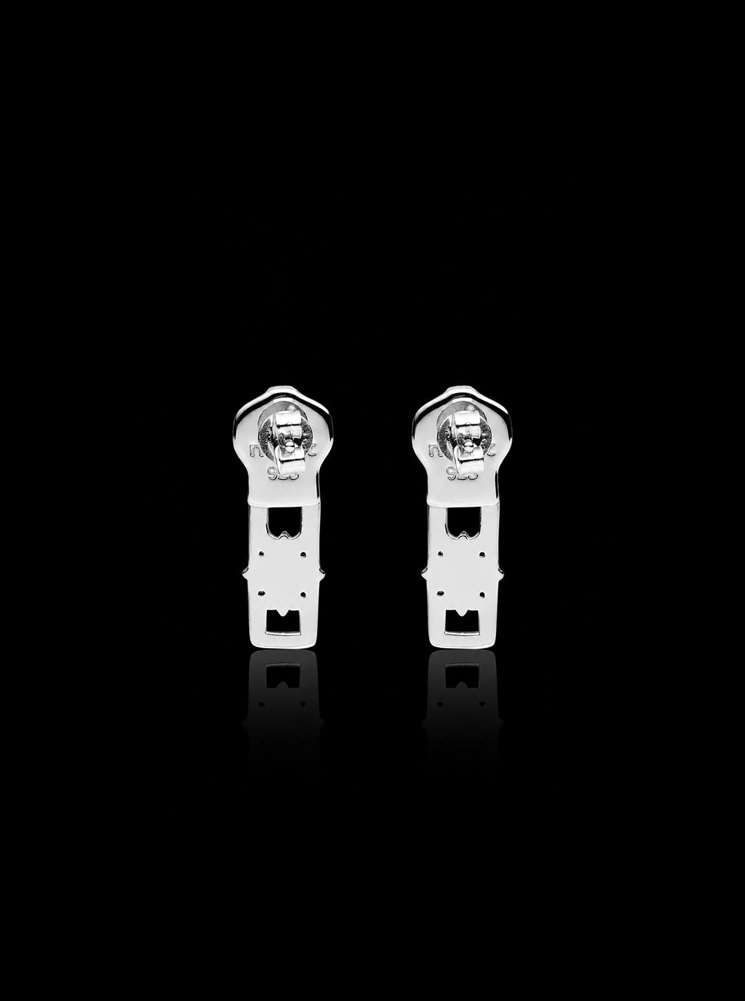Maltese-cross quadruplets zipper puller earrings